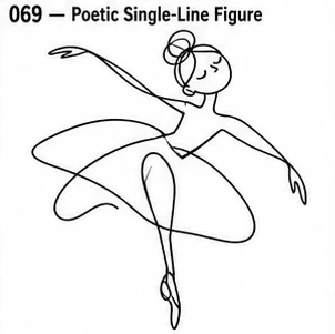 #069 Poetic Single-Line Figure