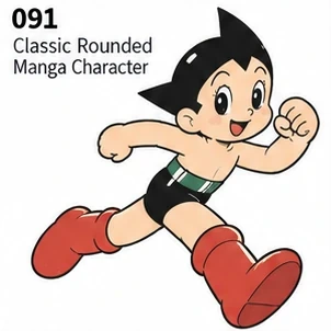 #091 Classic Rounded Manga Character