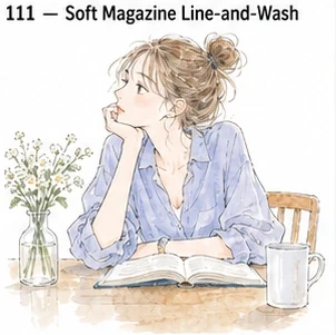 #111 Soft Magazine Line-and-Wash