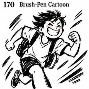 #170 Brush-Pen Cartoon