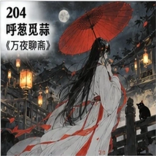 #204 Faceless New-Chinese Figure Illustration