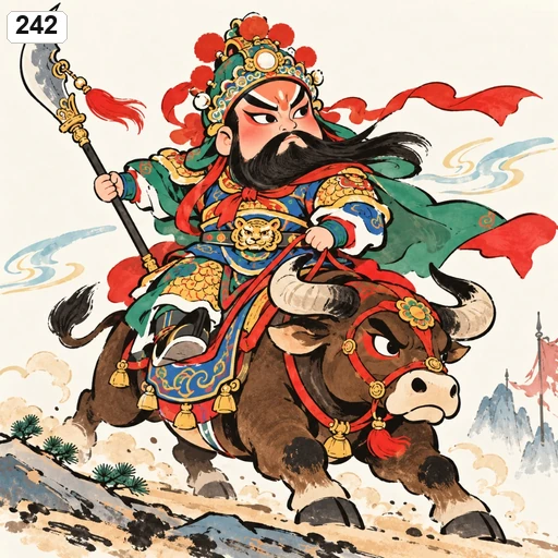 #242 Contemporary Peking Opera Comic Illustration