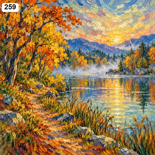#259 Van Gogh Expressive Impasto Oil Painting